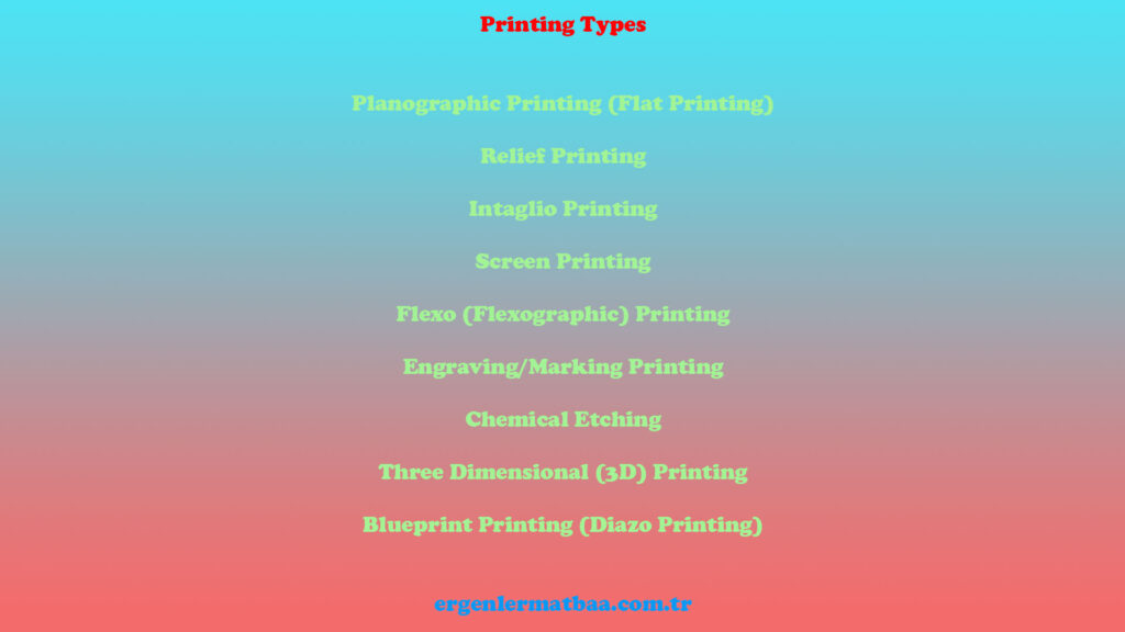 Printing Types
